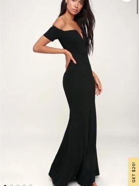 Black Off The Shoulder Mermaid Gown
